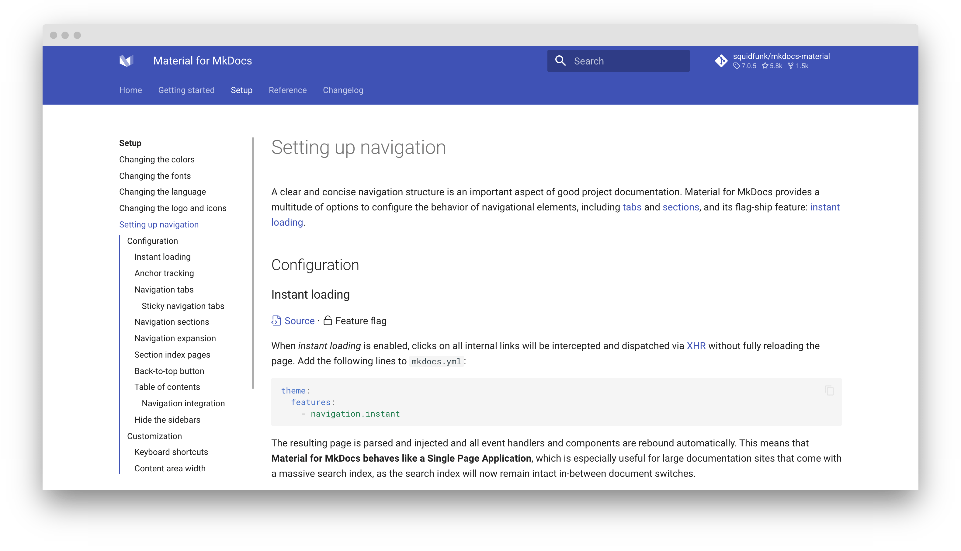 Navigation integration enabled